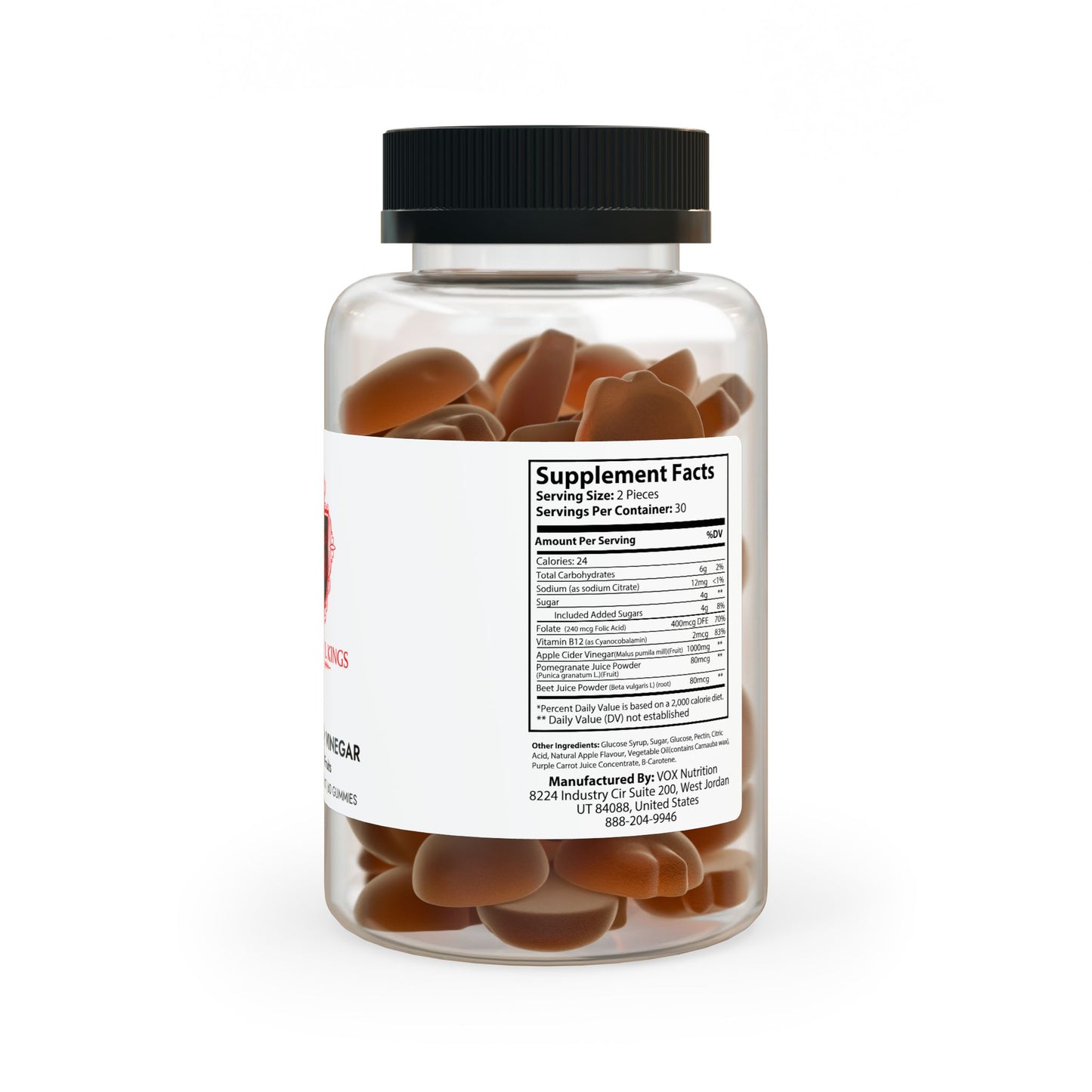 Successful Kings Apple Cider Vinegar Gummies (60 Gummies)