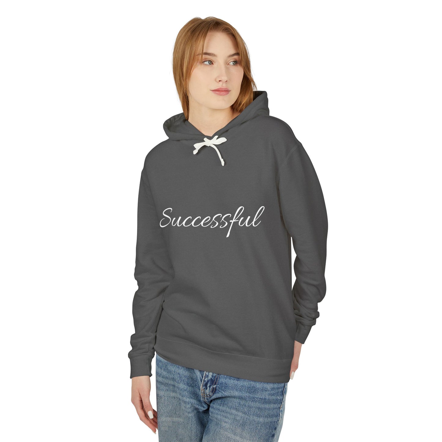 Successful Unisex Lightweight Hooded Sweatshirt, Motivational Hoodie, Positive Vibes Apparel, Gift for Graduates, Cozy Casual Wear