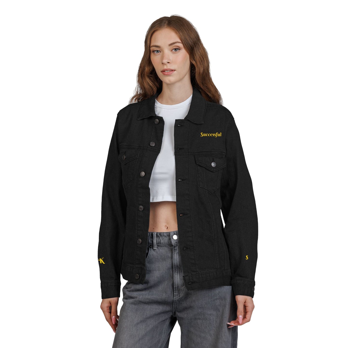 Successful Denim Jacket - Swagger Vibes, Fashion-Forward Wear, Casual Layering, Perfect Gift for Trendsetters