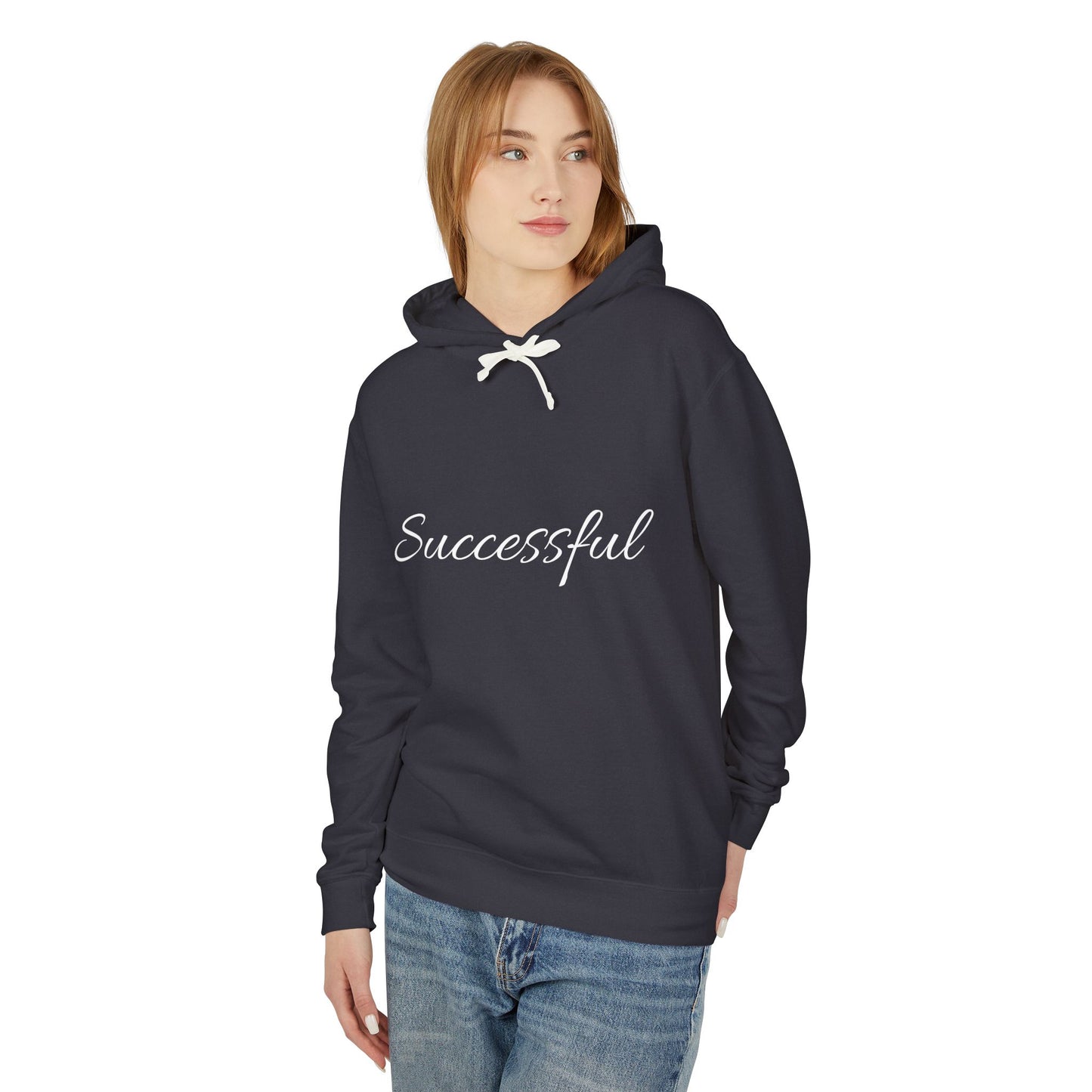 Successful Unisex Lightweight Hooded Sweatshirt, Motivational Hoodie, Positive Vibes Apparel, Gift for Graduates, Cozy Casual Wear