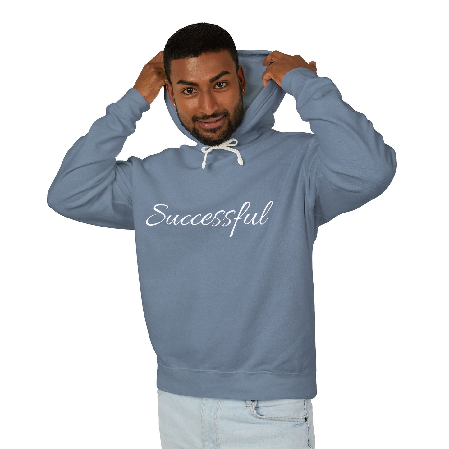 Successful Unisex Lightweight Hooded Sweatshirt, Motivational Hoodie, Positive Vibes Apparel, Gift for Graduates, Cozy Casual Wear