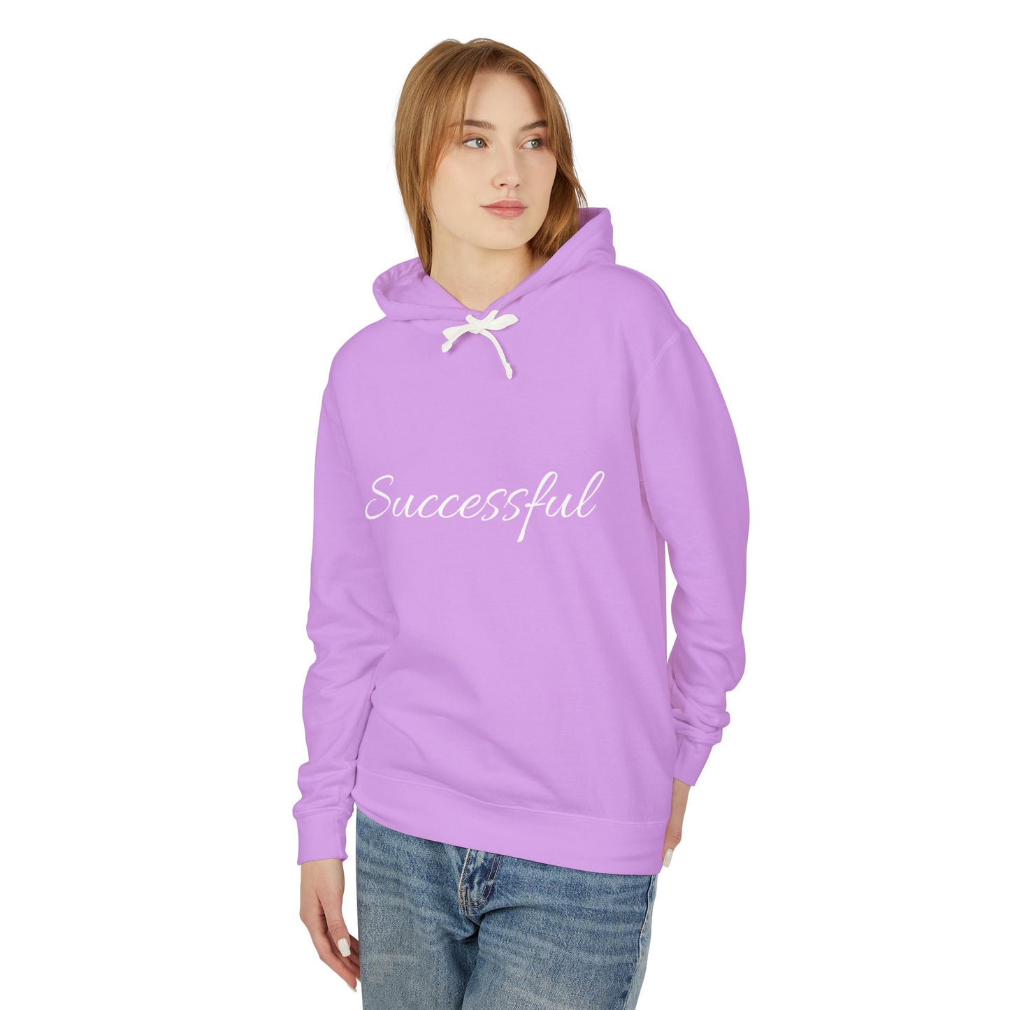Successful Unisex Lightweight Hooded Sweatshirt, Motivational Hoodie, Positive Vibes Apparel, Gift for Graduates, Cozy Casual Wear
