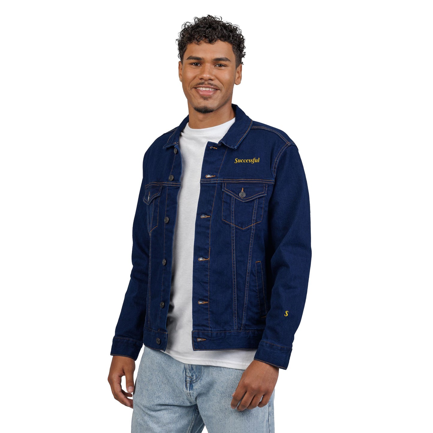 Successful Denim Jacket - Swagger Vibes, Fashion-Forward Wear, Casual Layering, Perfect Gift for Trendsetters