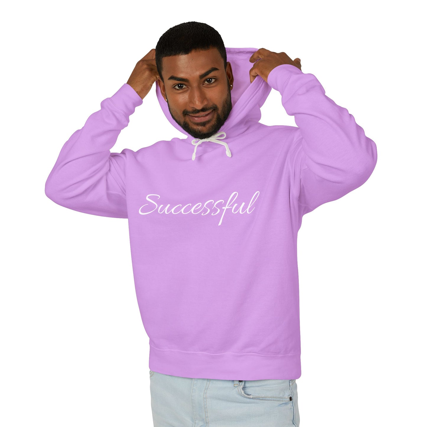 Successful Unisex Lightweight Hooded Sweatshirt, Motivational Hoodie, Positive Vibes Apparel, Gift for Graduates, Cozy Casual Wear