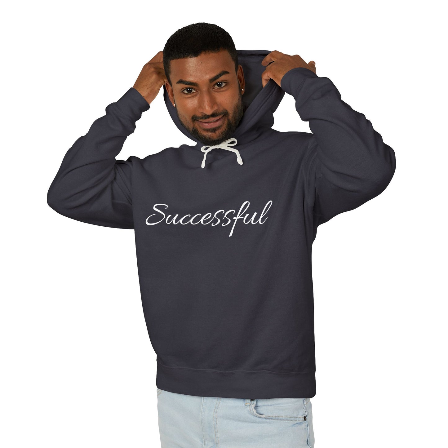 Successful Unisex Lightweight Hooded Sweatshirt, Motivational Hoodie, Positive Vibes Apparel, Gift for Graduates, Cozy Casual Wear